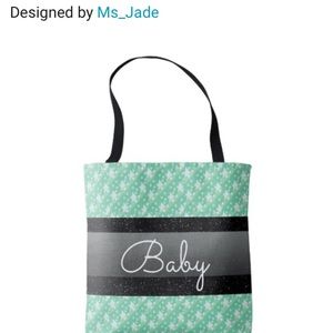 🛎 Personalized Mint Green Diaper Baby Bag